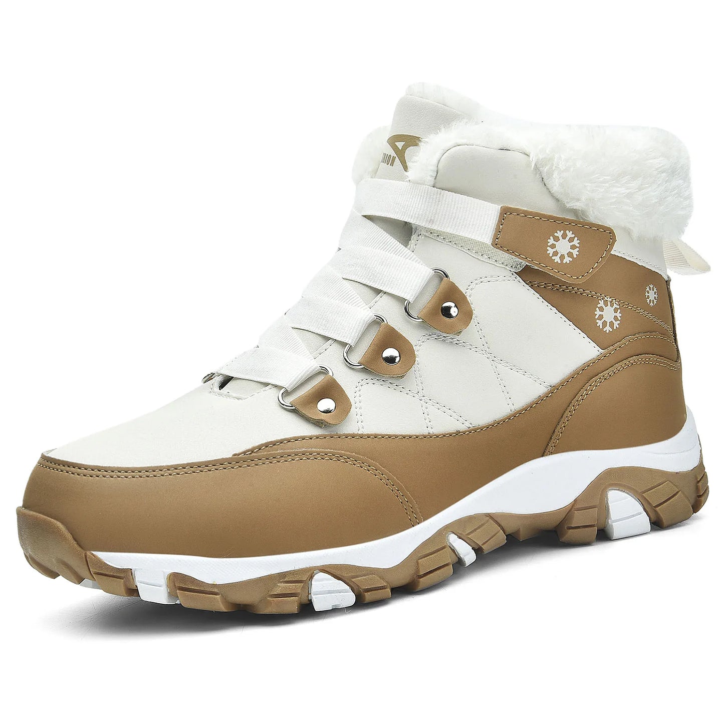 Womens Winter Boots Warm Fur Lined Snow Boots Comfortable Ankle Booties Outdoor Hiking Boots