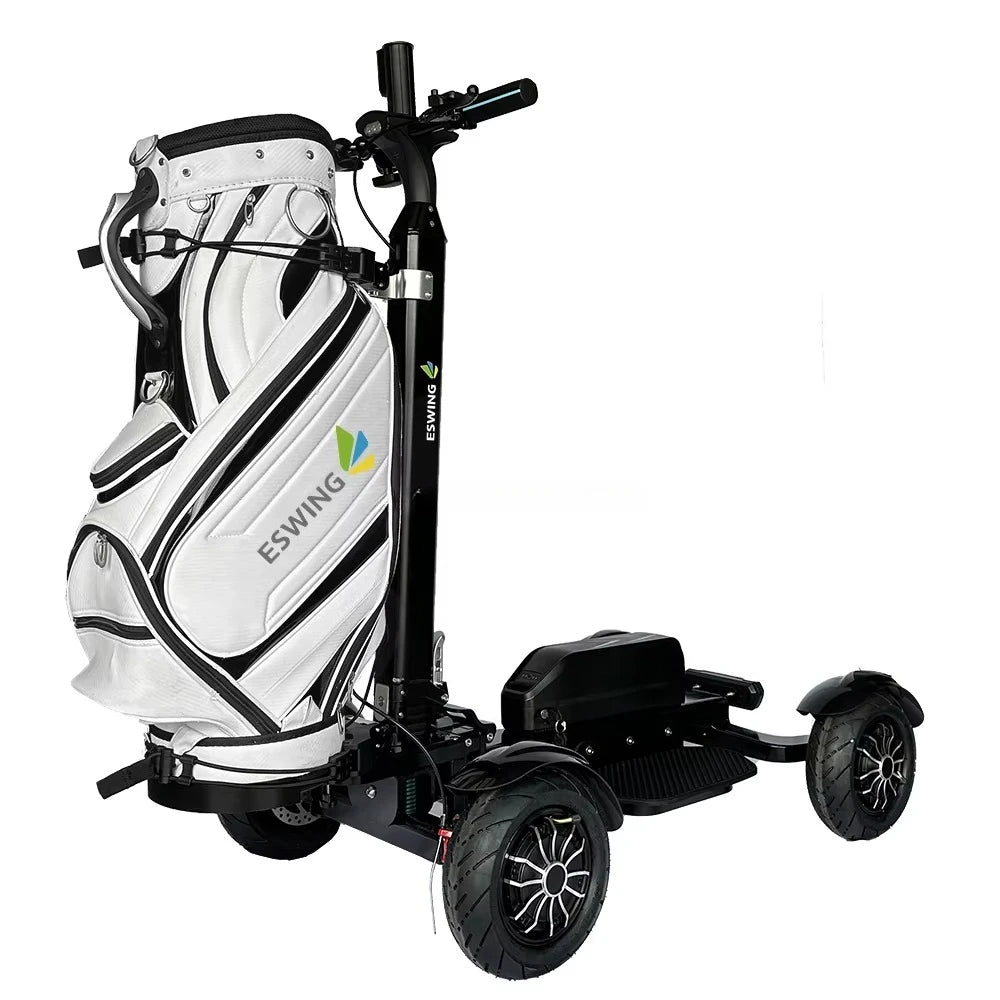 Folding 2400W Four Wheel Electric Golf Caddy Cart Pro