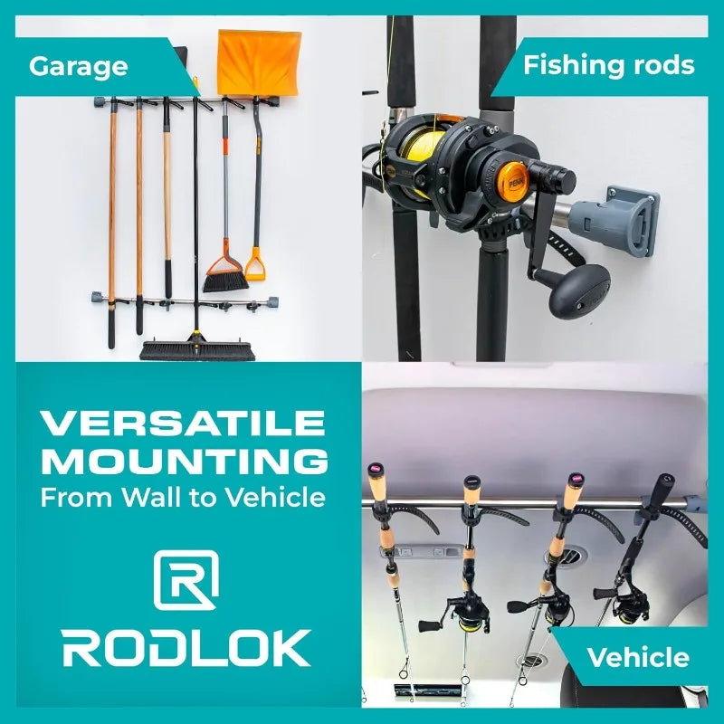 2 Pc Fishing Rod Holder for Car- Fishing Pole Rack - SUV Truck Fly Rod Holder - Holders for Garage Organization