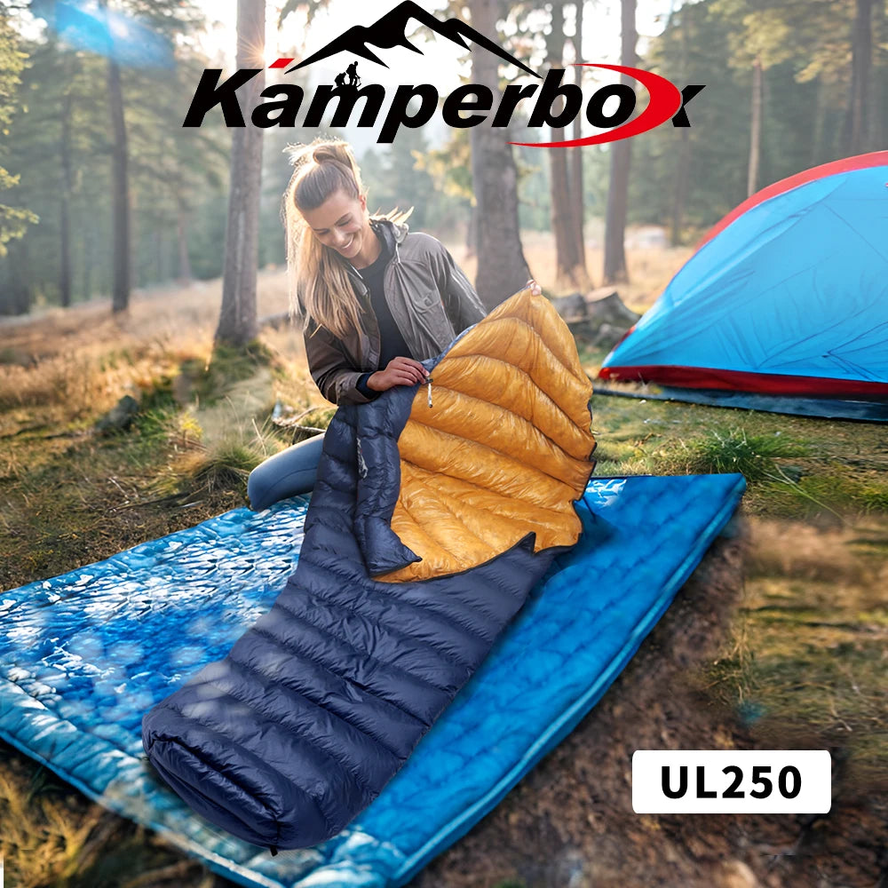 Kamperbox Ultralight Down Sleeping Bag for Adults Comfortable Temperature 5 to 0 Degrees Camping Outdoor Use