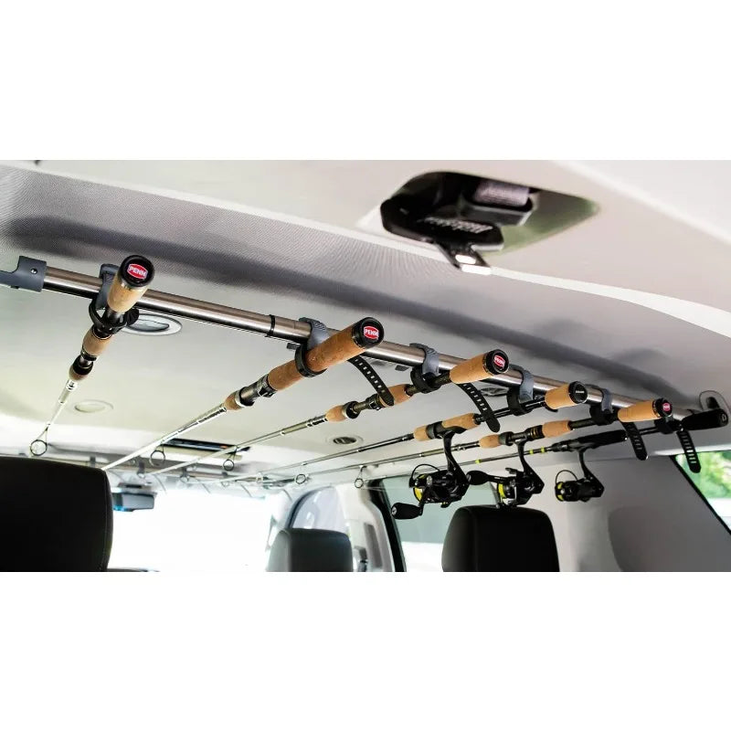 2 Pc Fishing Rod Holder for Car- Fishing Pole Rack - SUV Truck Fly Rod Holder - Holders for Garage Organization