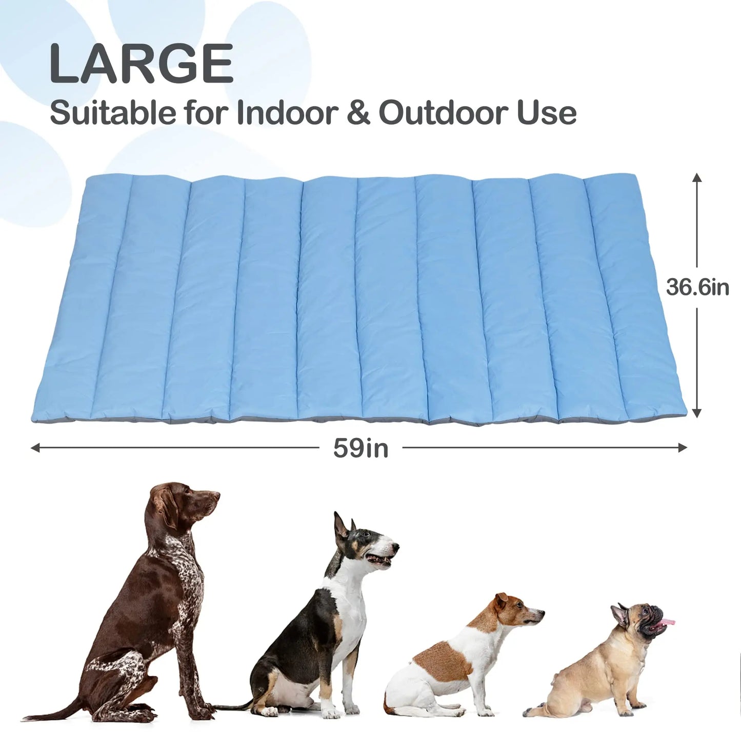 Outdoor Dog Bed Waterproof Camping Dog Bed Mat Machine Washable Portable Travel Pet Pad Foldable Pet Beds for Dogs