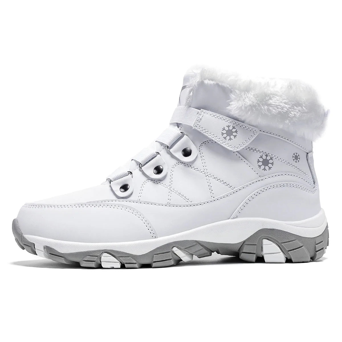 Womens Winter Boots Warm Fur Lined Snow Boots Comfortable Ankle Booties Outdoor Hiking Boots
