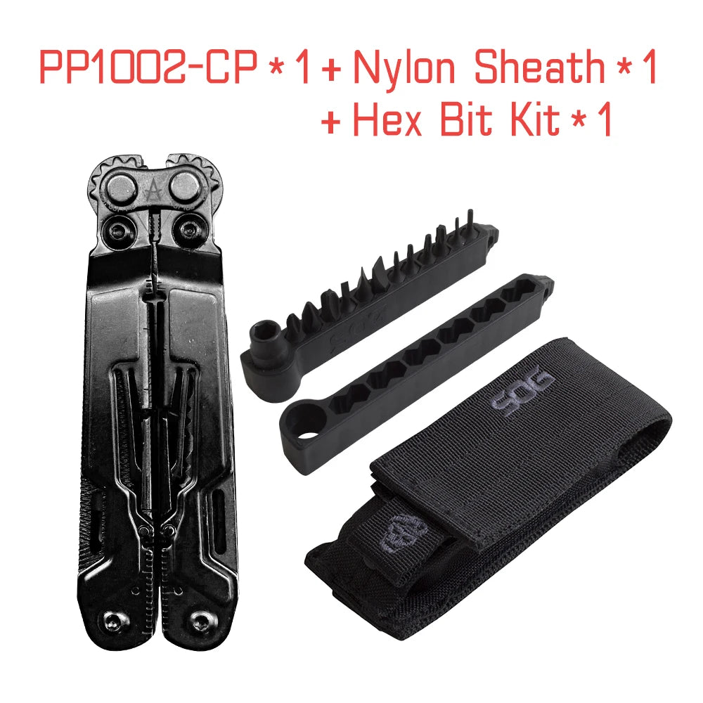 SOG PowerPint 18-in-1 Multitool with Folding Pliers, Pocket Knife EDC Camping Survival Gear | Portable Tools for Outdoor Hiking