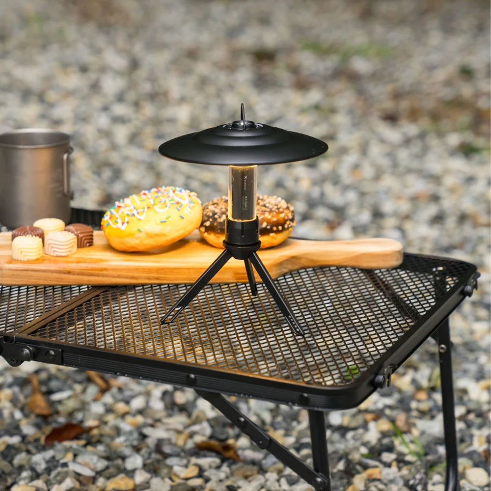 BreezeMoon Camping Mesh Folding Table lightweight Folding Backpacking auxiliary mini side portable table dining table