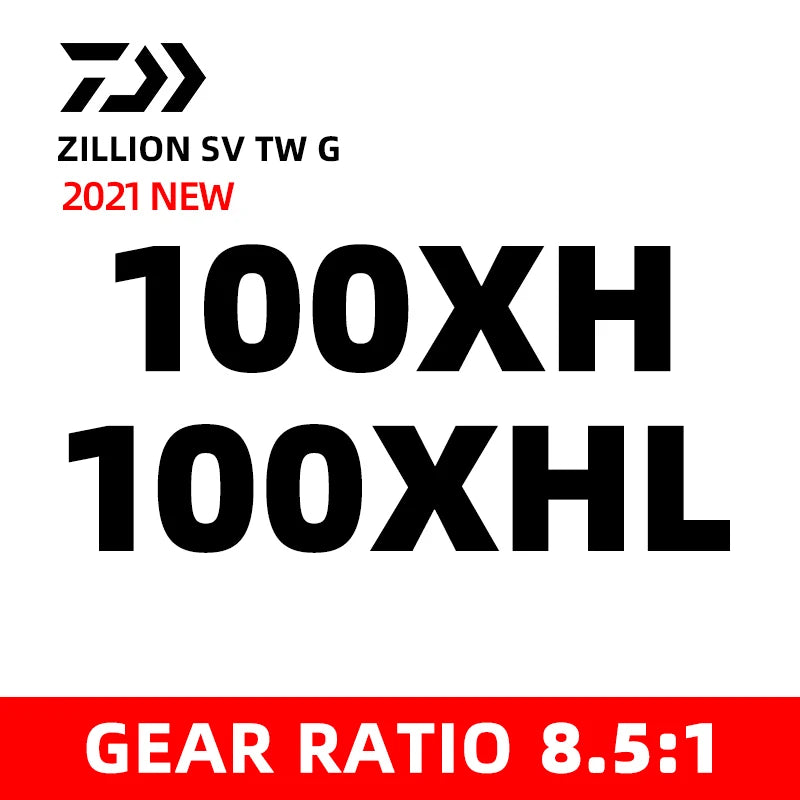 2021 NEW DAIWA ZILLION SV TW G Fishing Reel Baitcast Reel  8+1BB Gear Ratio 6.3/7.1/8.5 Max Drag 5KG International Version