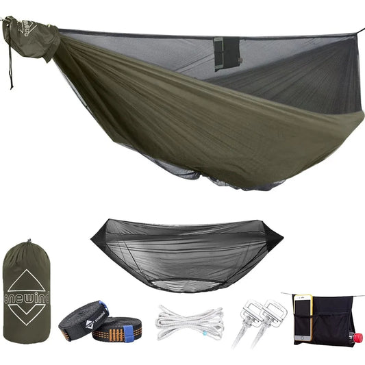 Onewind 12ft Camping Hammock Mosquito Net Ridgeline Double
