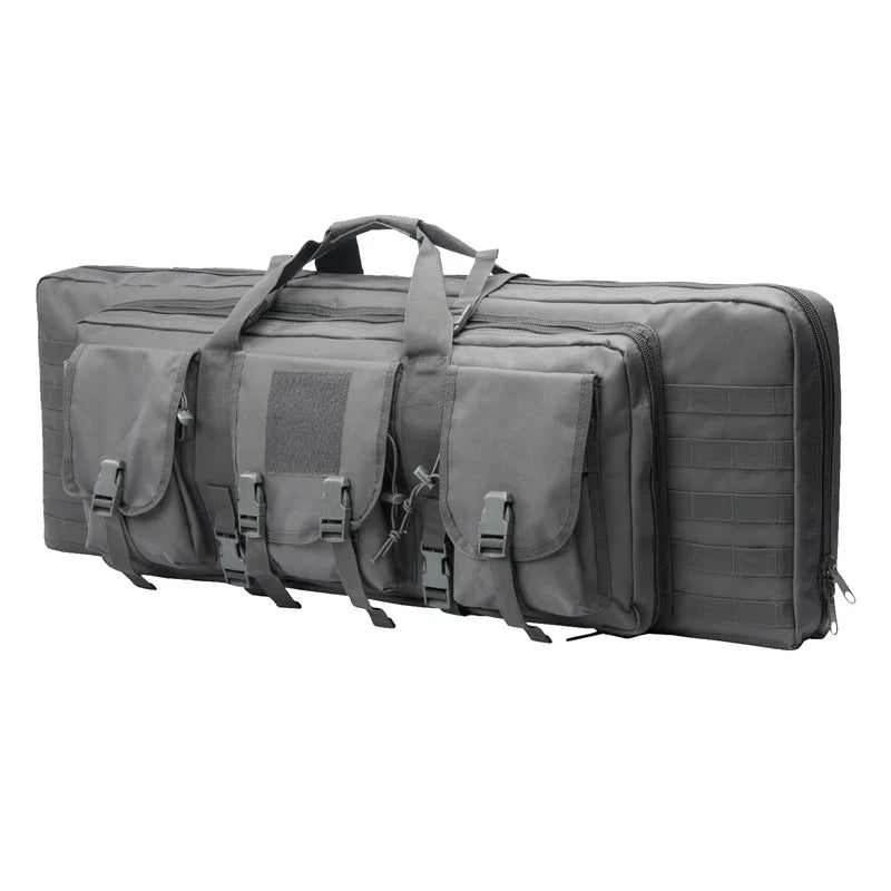 LQARMY Tactical Double Rifle Case Molle Bag 32 38 42 48in