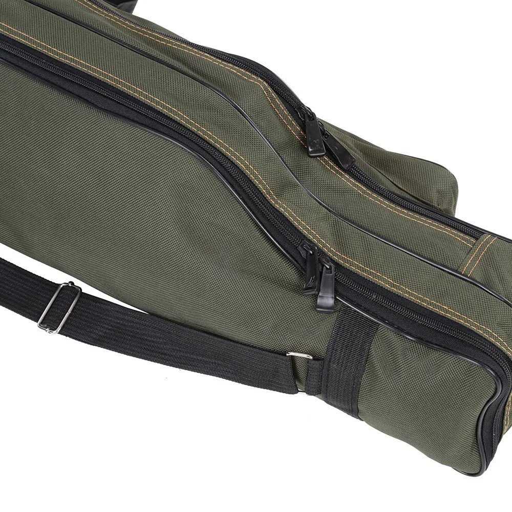 Portable Folding Fishing Rod Carrier Canvas Storage Bag
