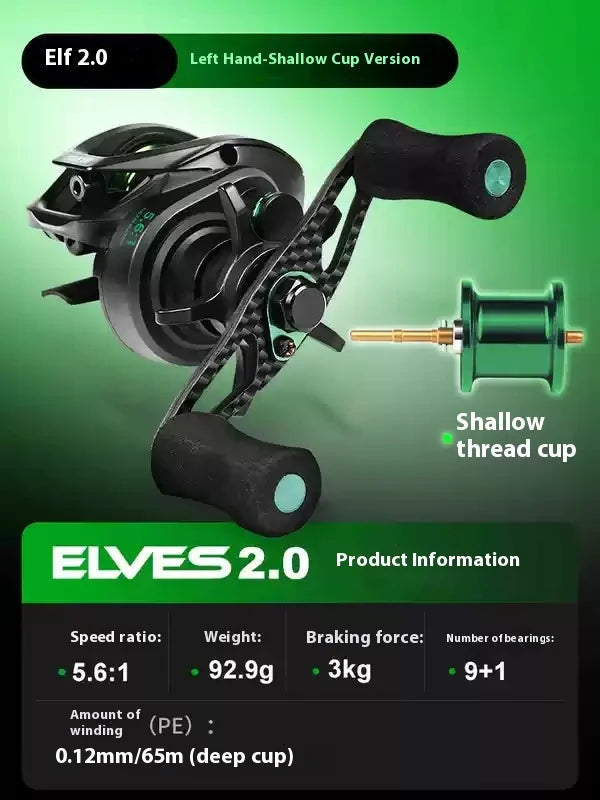 Cayden Sprite Ultra Mini Portable Water Drop Reel Second Generation Micro Bait Double Line Cup For Carp And Catfish Fishing