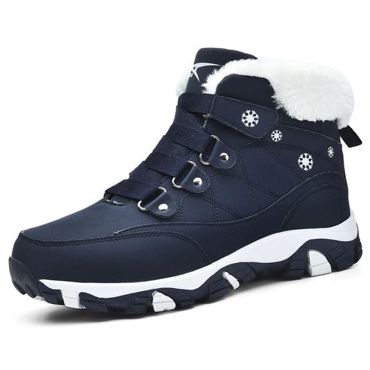 Womens Winter Boots Warm Fur Lined Snow Booties Comfortable Ankle Hiking Boots for Outdoor Use