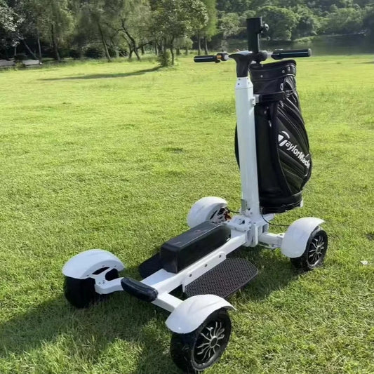 Folding 2400W Four Wheel Electric Golf Caddy Cart Pro