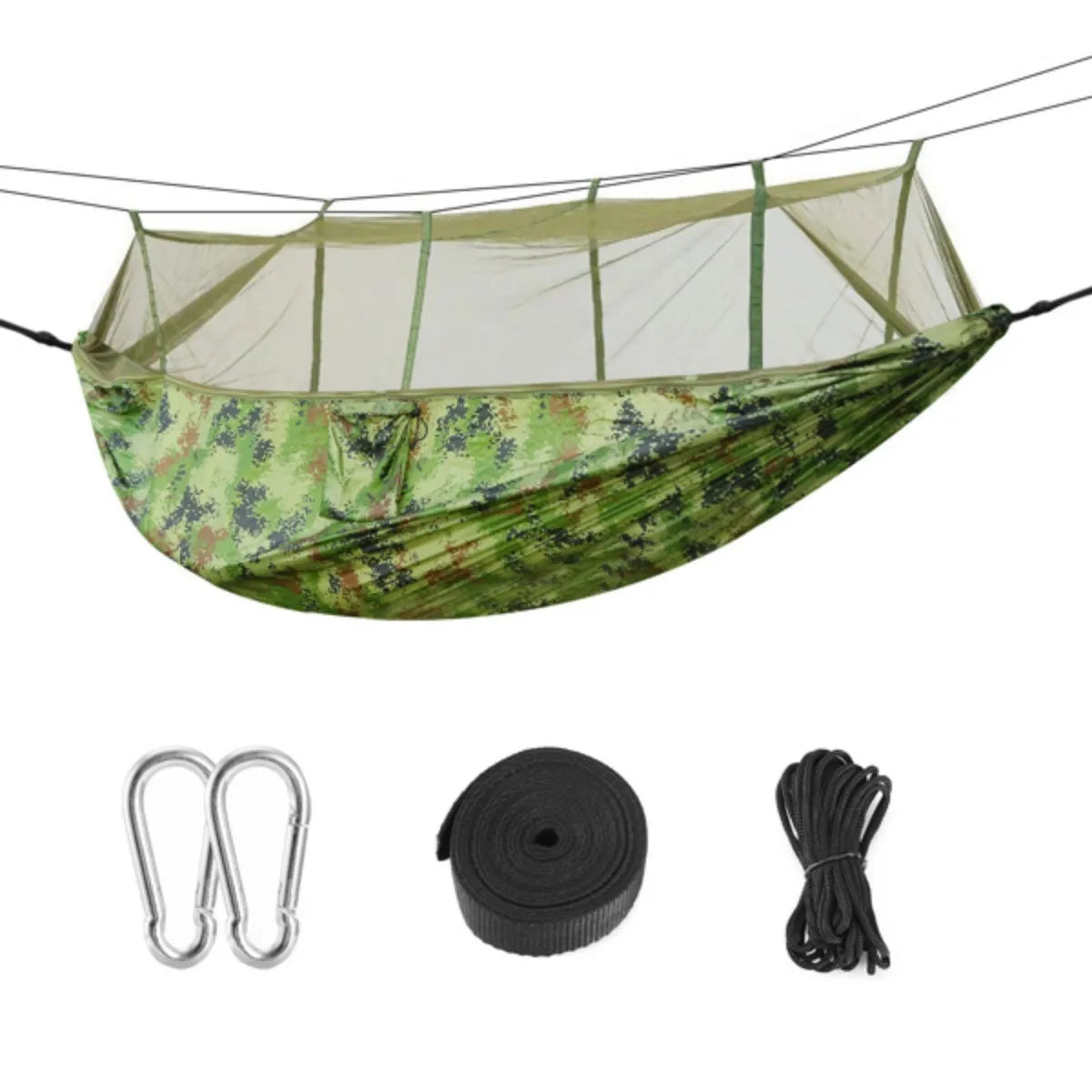 Portable Double Camping Hammock With Mosquito Net Nylon