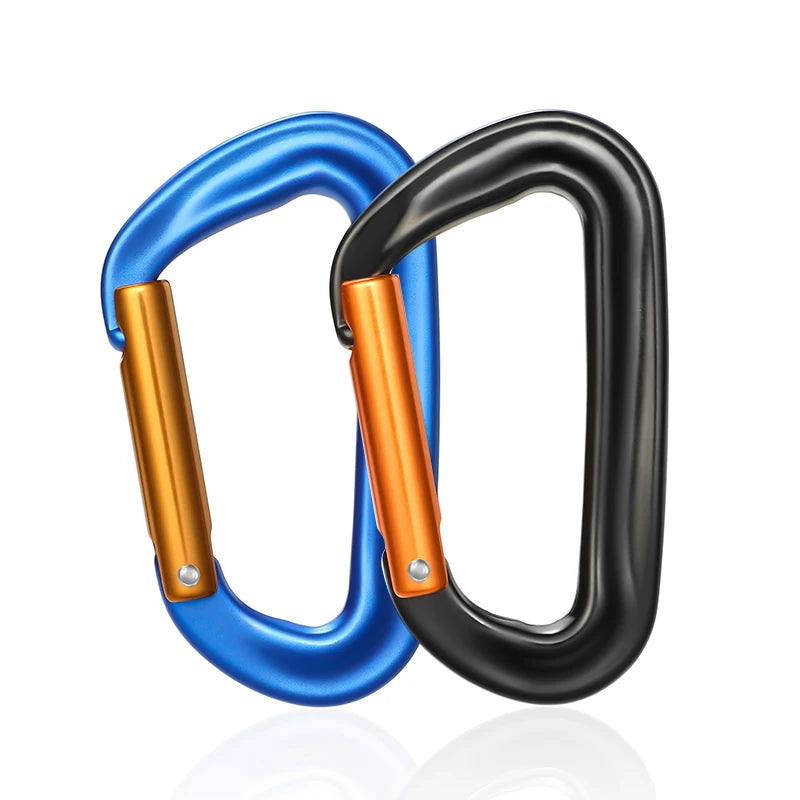 CLIWIZ 12KN Professional D Shape Safety Carabiner Aluminum Key Hooks Climbing Security Master Lock Outdoor Hiking Tool With CE