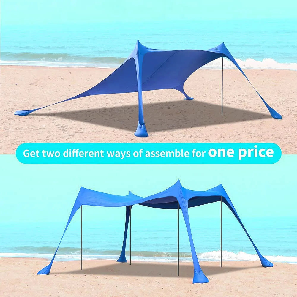 Outdoor Lawn and Beach Leica Canopy Tent Portable Lawn Camping Fishing Tent Outdoor Sun Protection and Cooling Large Size