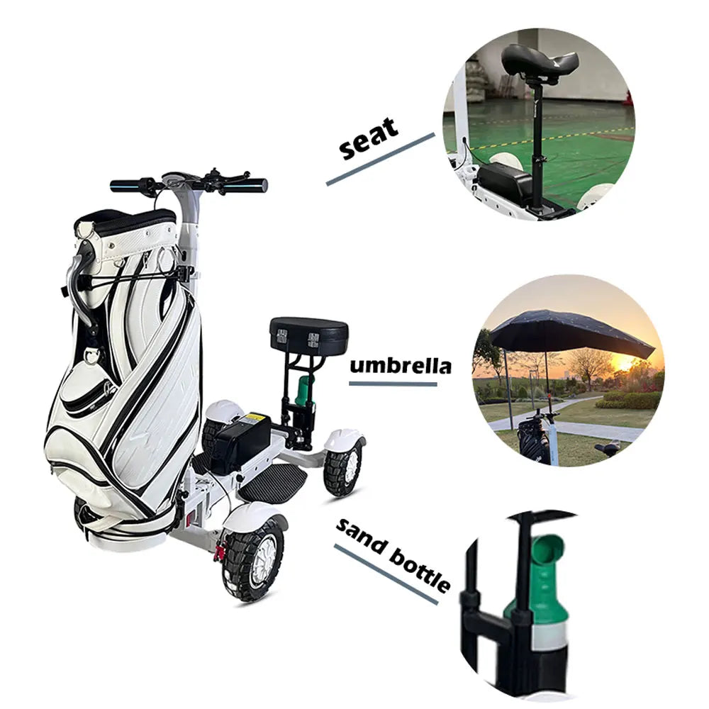 48V 20Ah 2400W Golf Cart Caddy With Seat For Adults