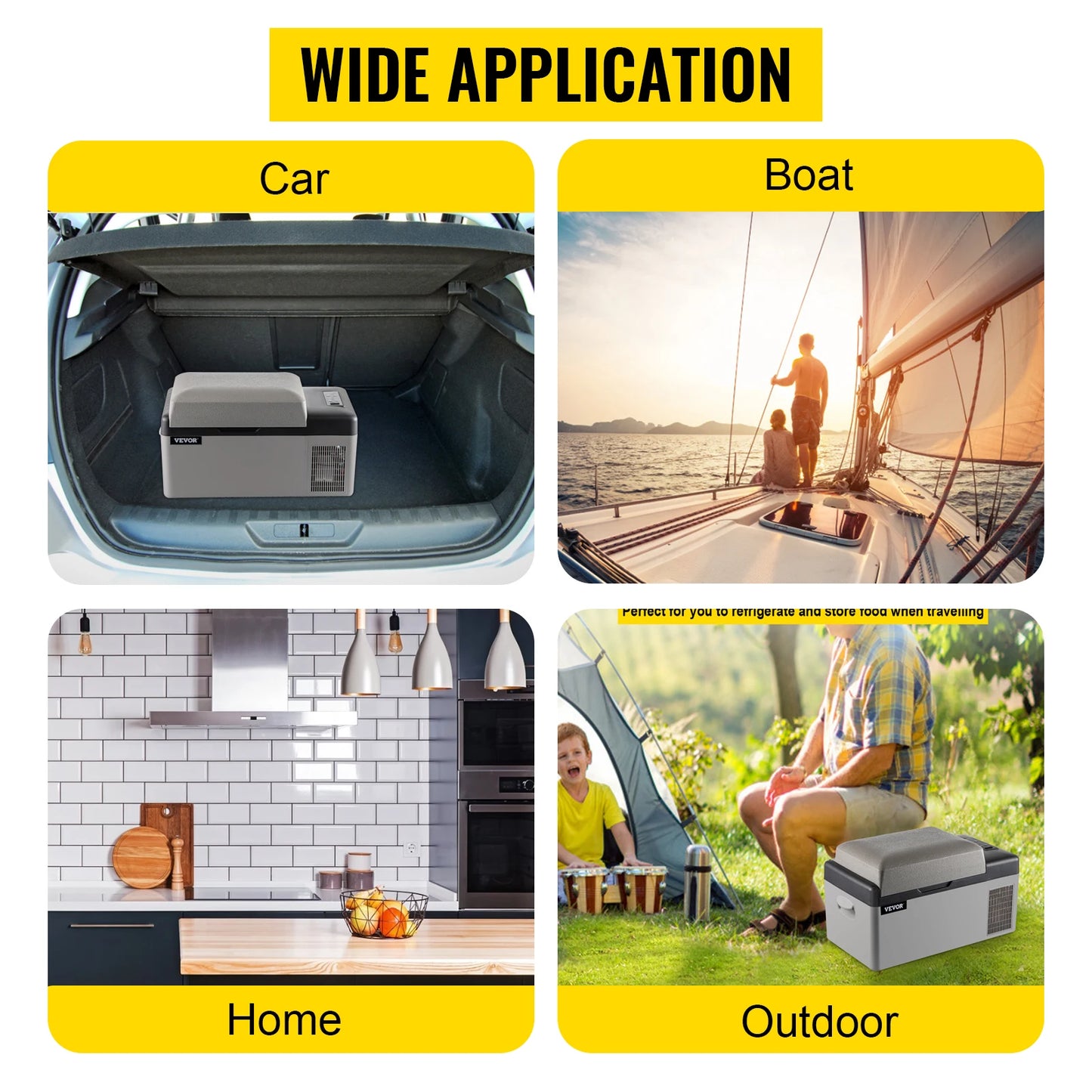 SucceBuy 20L 22L 35L 45L 55L Car Refrigerator Mini Fridge Freezer Portable Compressor Cooler DC 110-240V Ice Box for Camping