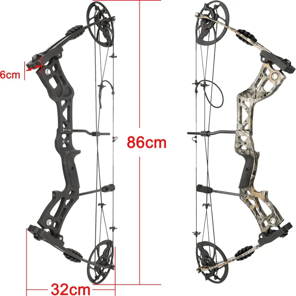 Archery Hunting Compound Bow Kit RTH 30-70 LBS Draw Length 23.5\\"-31\\", IBO 325FPS, Target Shooting Bow with Accessories for B