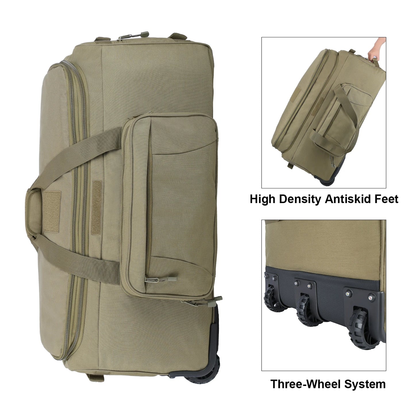 LQARMY 124L Outdoor Camping Travel Bag Waterproof Nylon