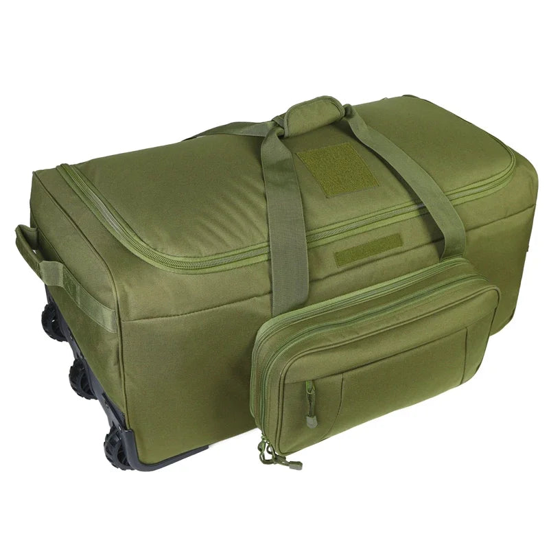 LQARMY 124L Trolley Luggage Bag Waterproof Nylon Travel