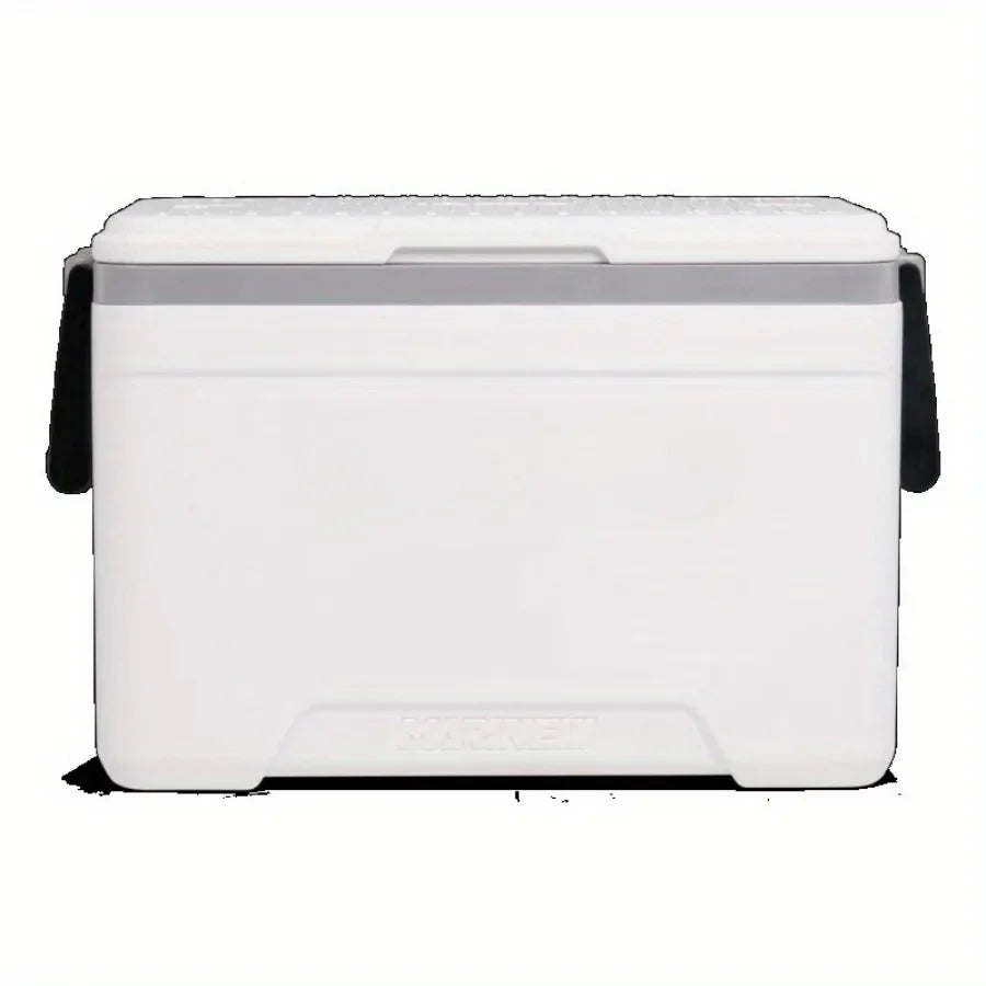 White Marine Hard-Sided Cooler - Heavy Duty Rotomolded Construction, 5-Day Ice Retention for Boating & Fishing.