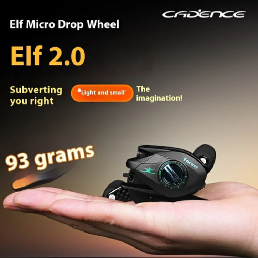 Cayden Sprite Ultra Mini Portable Water Drop Reel Second Generation Micro Bait Double Line Cup For Carp And Catfish Fishing