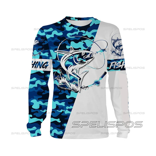 Fishing Wear Sailing Shirt Men Long Sleeve Sun Protection Hunting Jersey Performance Fish Gear Beach Tops