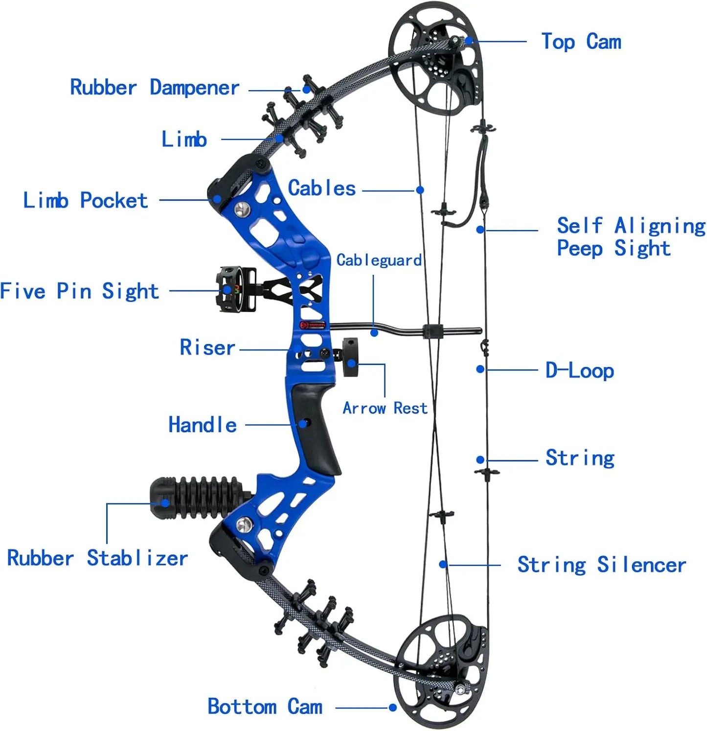 Youth Compound Bow Set 15-45 Lbs for Teens and Beginner, Package with Archery Hunting Equipment, Max Speed 260fps, Adjustable, R