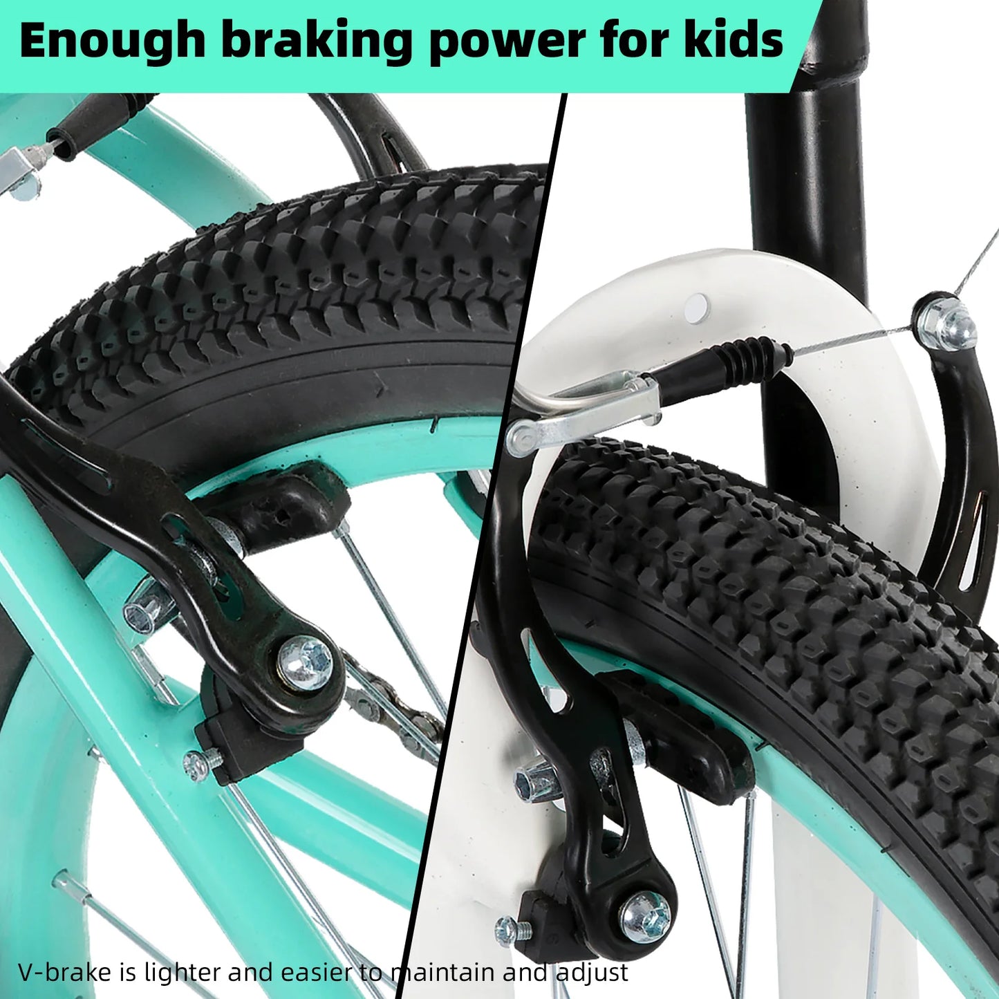 Hiland 20 Inch Kids Mountain Bike for Boys, Girls, Single Speed Kids Bicycles with Dual Handbrakes and Kickstand ﻿