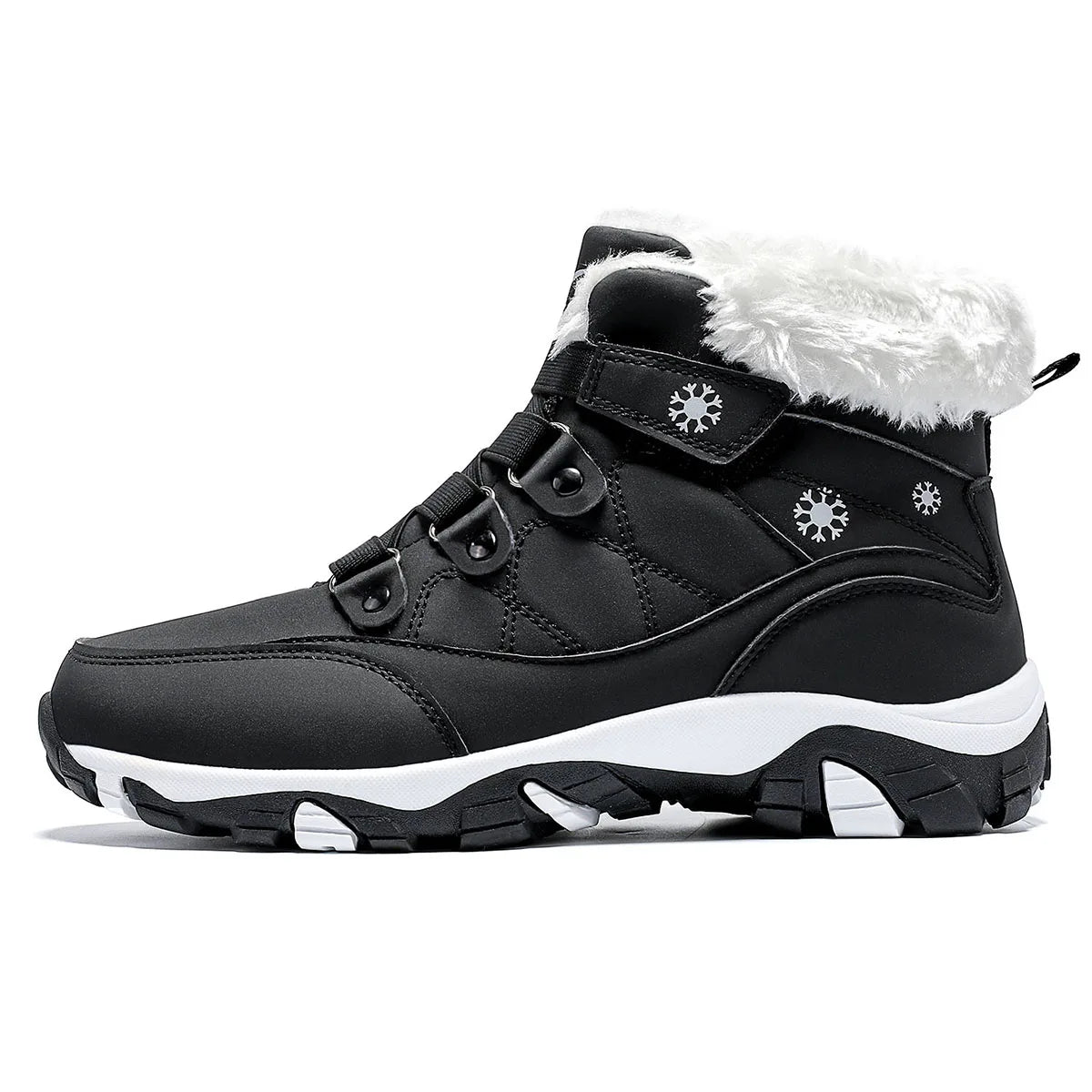 Womens Winter Boots Warm Fur Lined Snow Booties Comfortable Ankle Hiking Boots for Outdoor Use