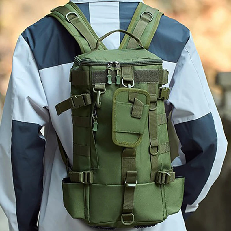 Tactical Fishing Backpack With Rod Holders Molle Storage