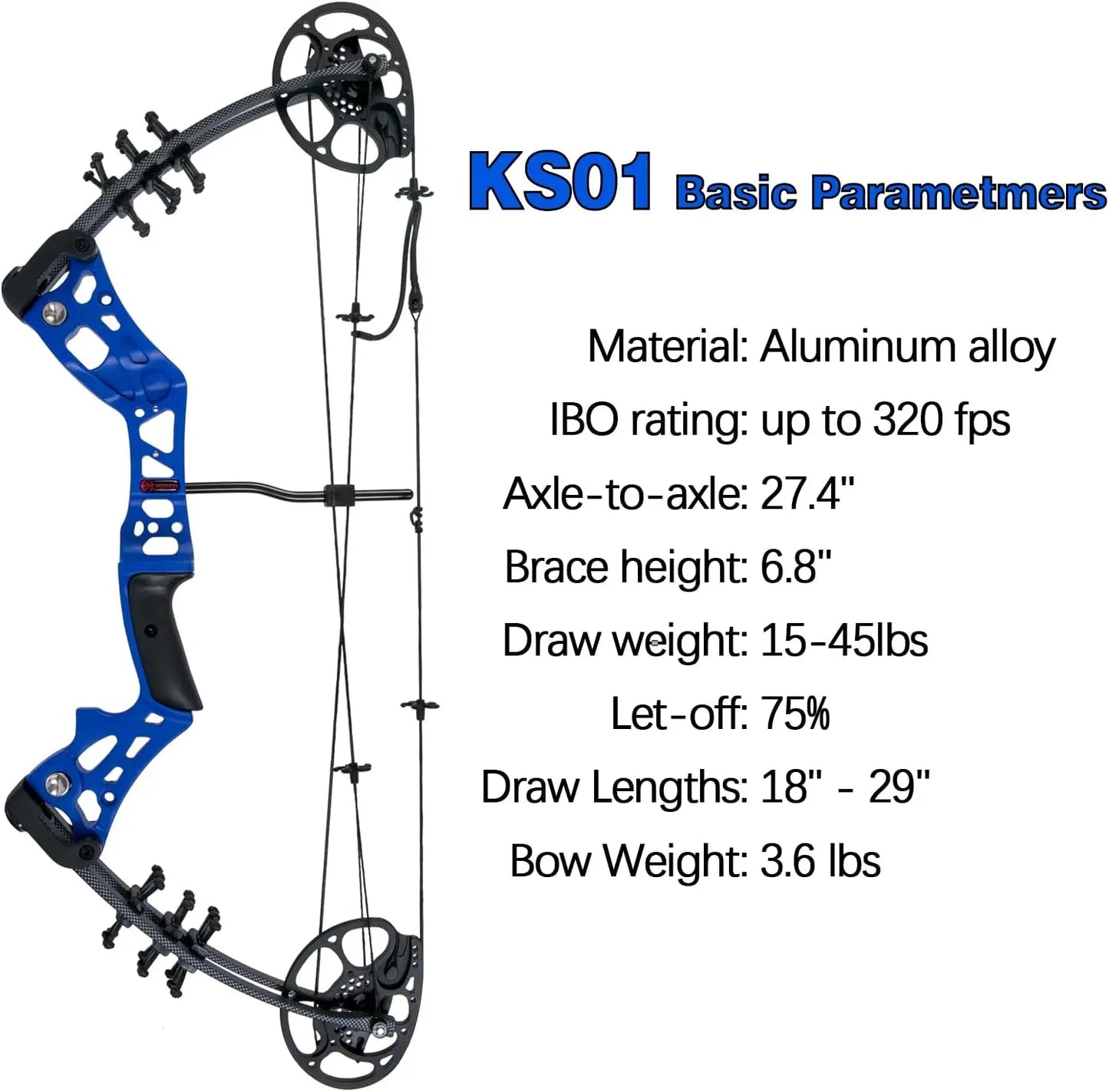 Youth Compound Bow Set 15-45 Lbs for Teens and Beginner, Package with Archery Hunting Equipment, Max Speed 260fps, Adjustable, R