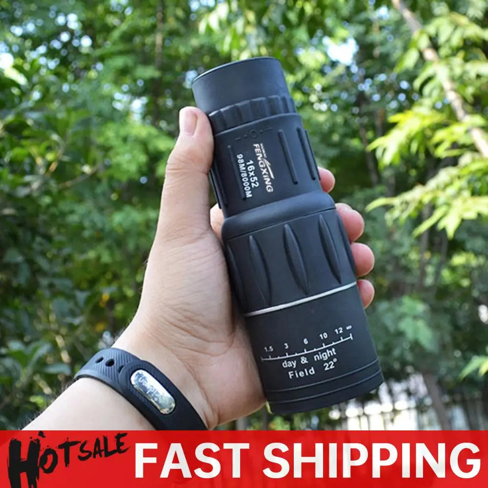 16x52 Portable Monocular Telescope 66M/8000M Zoom Long Range Spyglass Outdoor Binoculars for Outdoor Sports Camping Travel