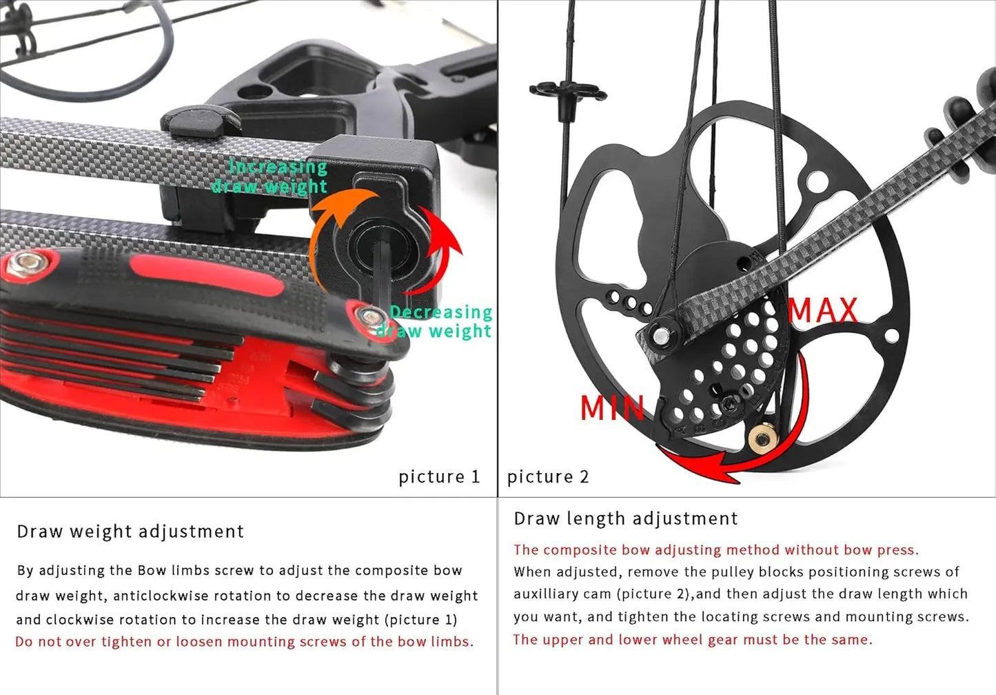 Compound Bow Kit, Hunting & Targeting, Limb Made in USA, Draw Weight 0-70 lbs Adjustable, Draw Length 9\\u201d-31\\",up to IBO 3