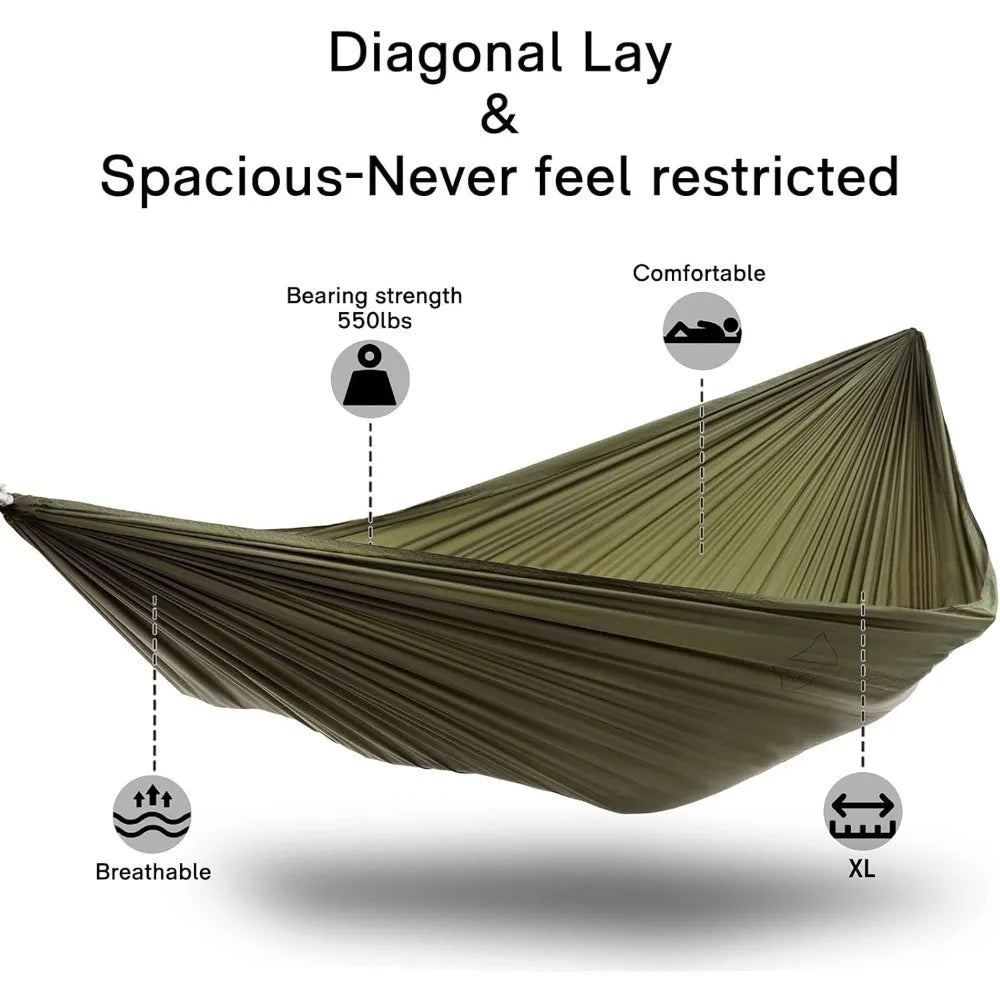 Onewind 12ft Camping Hammock Mosquito Net Ridgeline Double