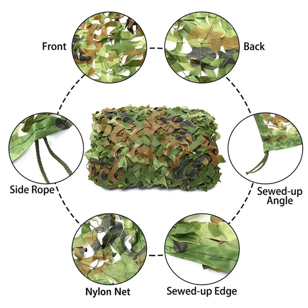 Camouflage Nets White Blue Beige Desert for Hunting Hiding Mesh Outdoor Awning Garden Shading Gazebo