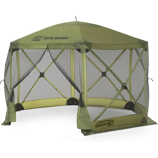 Pop Up Screen Tent Outdoor Camping Gazebo Canopy 11.5 Feet Green