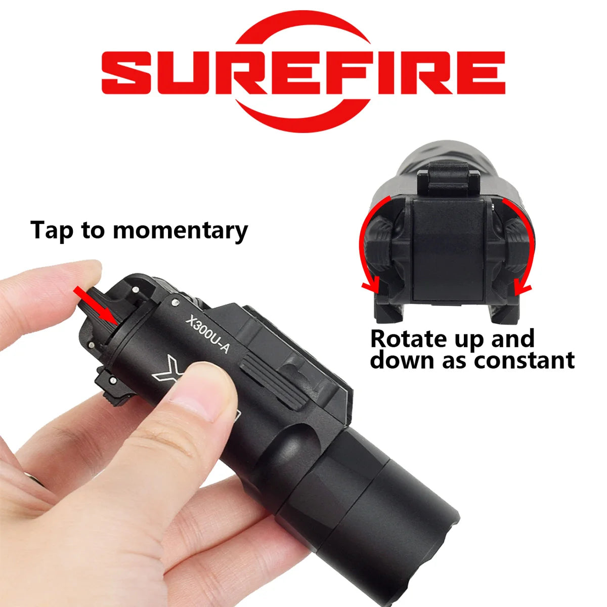 SureFire X300 X300U X300U-A Ultra Weapons Gun Flashlight Metal Airsoft Weapons Pistol Light Hanging Hunting Flashlight