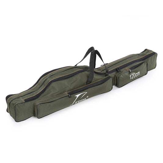 Portable Folding Fishing Rod Carrier Canvas Bag Case Tackle