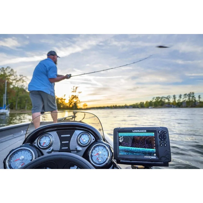 Lowrance HOOK Reveal 5 Inch 7 Inch and 9 Inch Fish Finders with Transducers