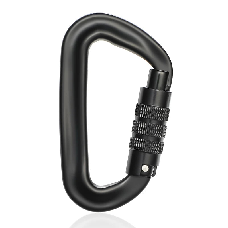 CLIWIZ 12KN Professional D Shape Safety Carabiner Aluminum Key Hooks Climbing Security Master Lock Outdoor Hiking Tool With CE