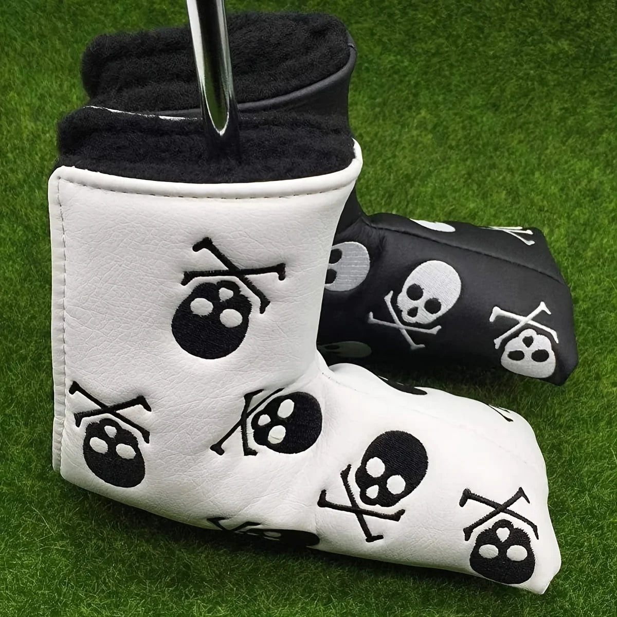 Golf Putter Head Cover Blade PU Leather Protector Black