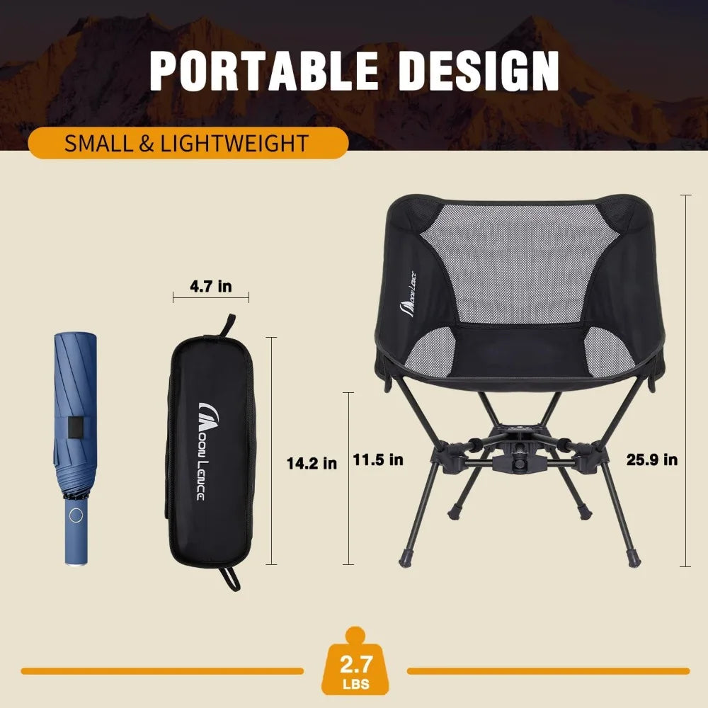 Portable Camping Chairs Backpacking Chair - The 4th Generation Ultralight Folding Chair - Compact, Lightweight Foldable Chairs