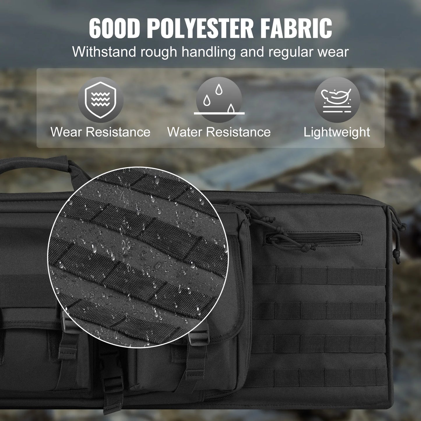 Vevor Double Rifle Bag 36 42 Case With Lockable Zipper