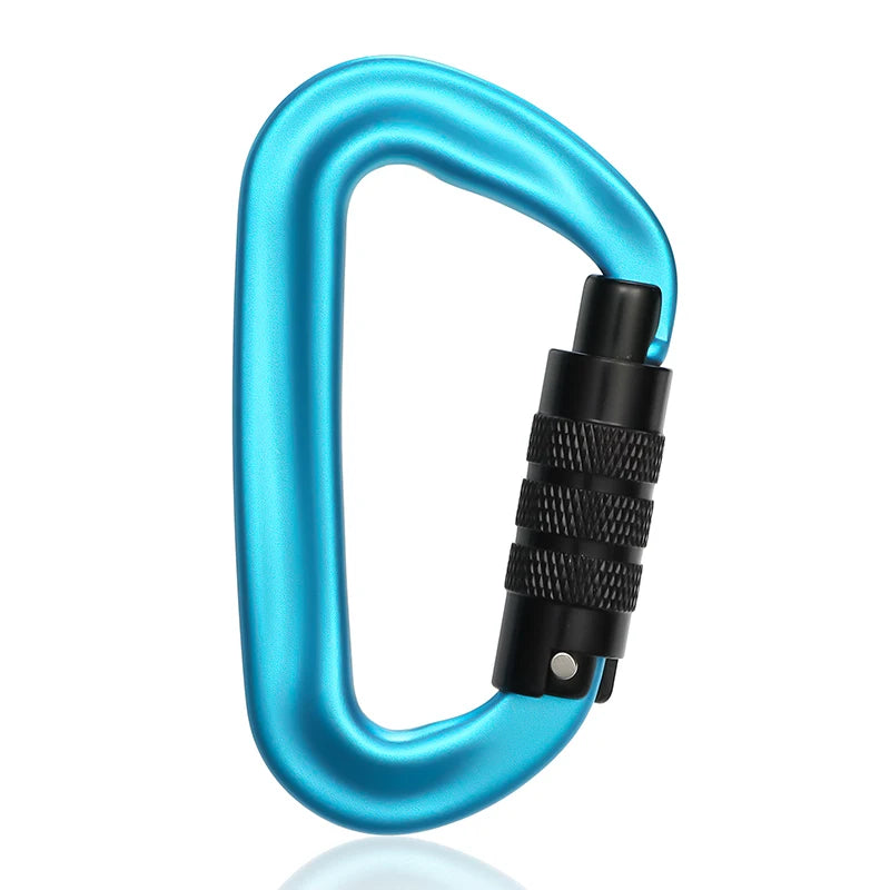 CLIWIZ 12KN Professional D Shape Safety Carabiner Aluminum Key Hooks Climbing Security Master Lock Outdoor Hiking Tool With CE