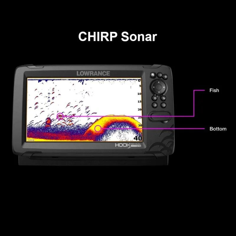 Lowrance HOOK Reveal 5 Inch 7 Inch and 9 Inch Fish Finders with Transducers