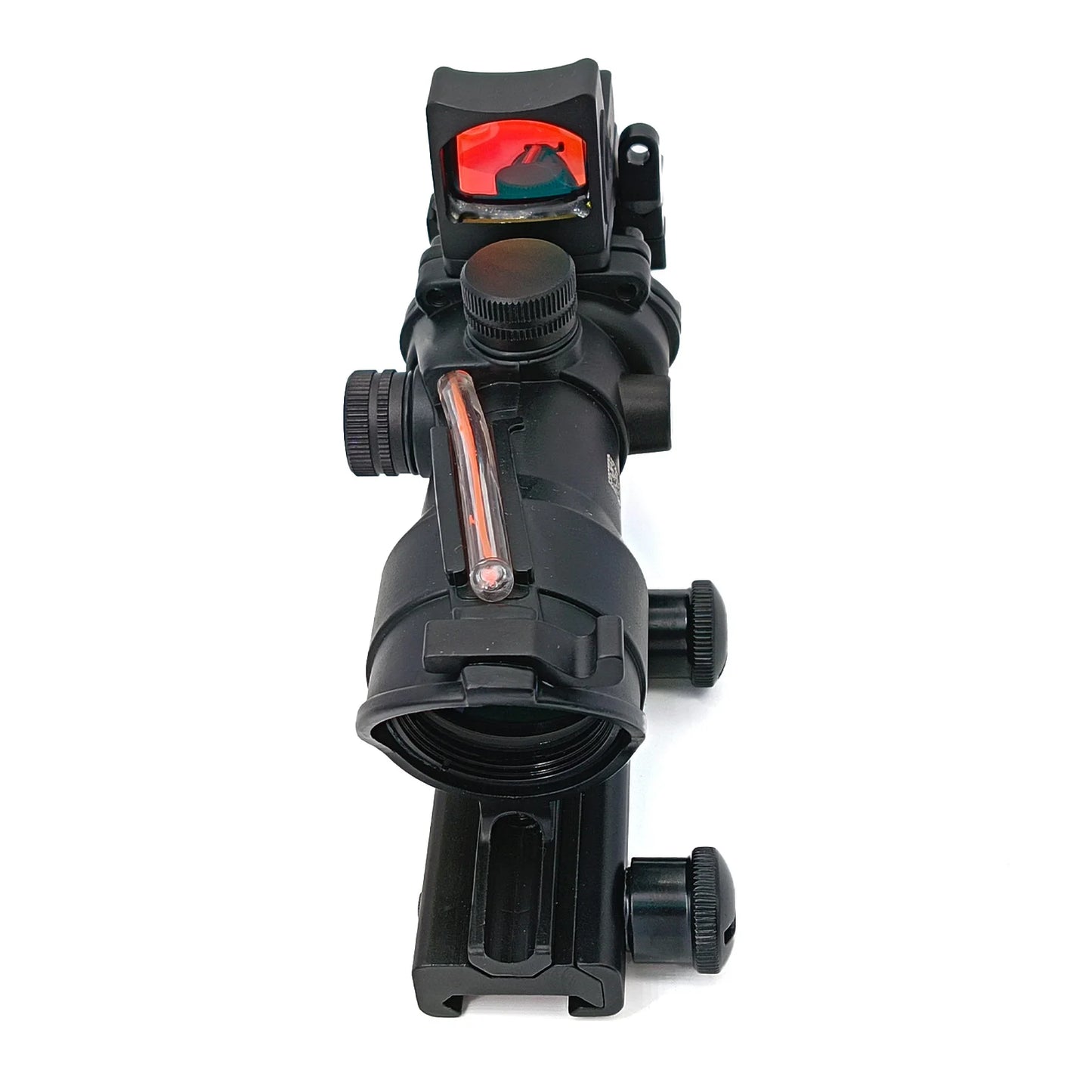 4X32 Scope with Red Dot True Fiber Optic Red and Green Dot Illumination Rifle Scope Etched Reticle Hunting Scope for 20mm Rail