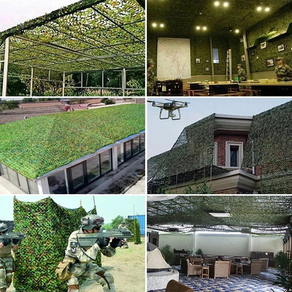 Camouflage Nets White Blue Beige Desert for Hunting Hiding Mesh Outdoor Awning Garden Shading Gazebo