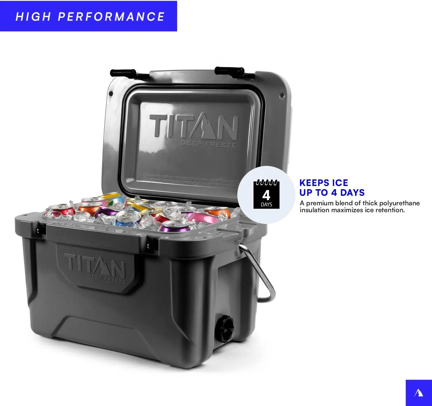 Hard Ice Chest Cooler Roto Cooler with Microban Protection and Deep Freeze Insulation