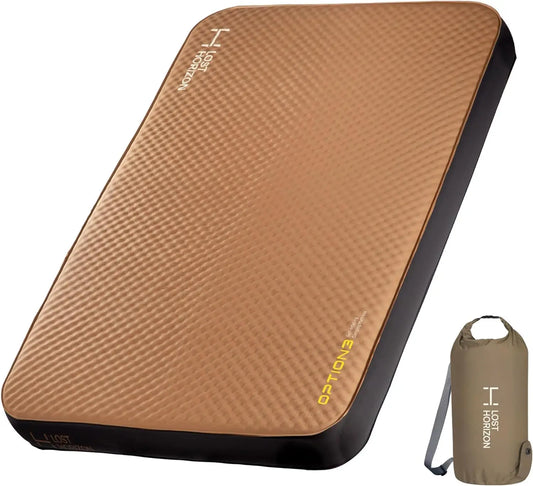 Air & Foam Camping Mattress, Self-Inflating Sleeping Pad, 4.5" Thick, with Air Pump, Queen
